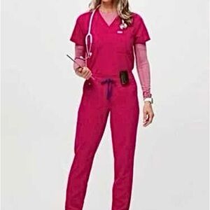 **LIMITED EDITION** Ultra Rose set XS Figs Catarina Top|Zamora 2.0 joggers NWT